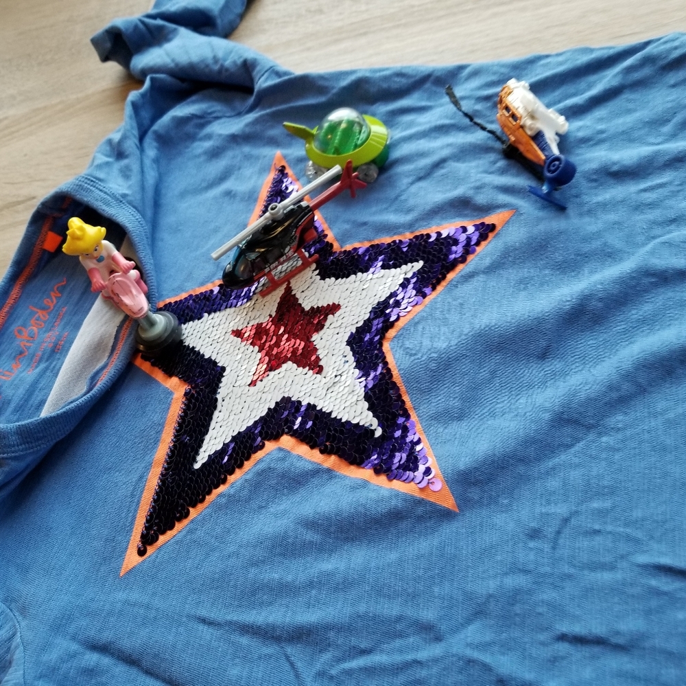 2019 Mini Boden 8-9 years sequin tee - Picture 5 of 15